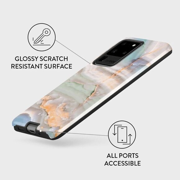 NEW BURGA Pastel Hues Colorful Marble Samsung Galaxy S20 Ultra 4G/5G Case Tough - Picture 7 of 9